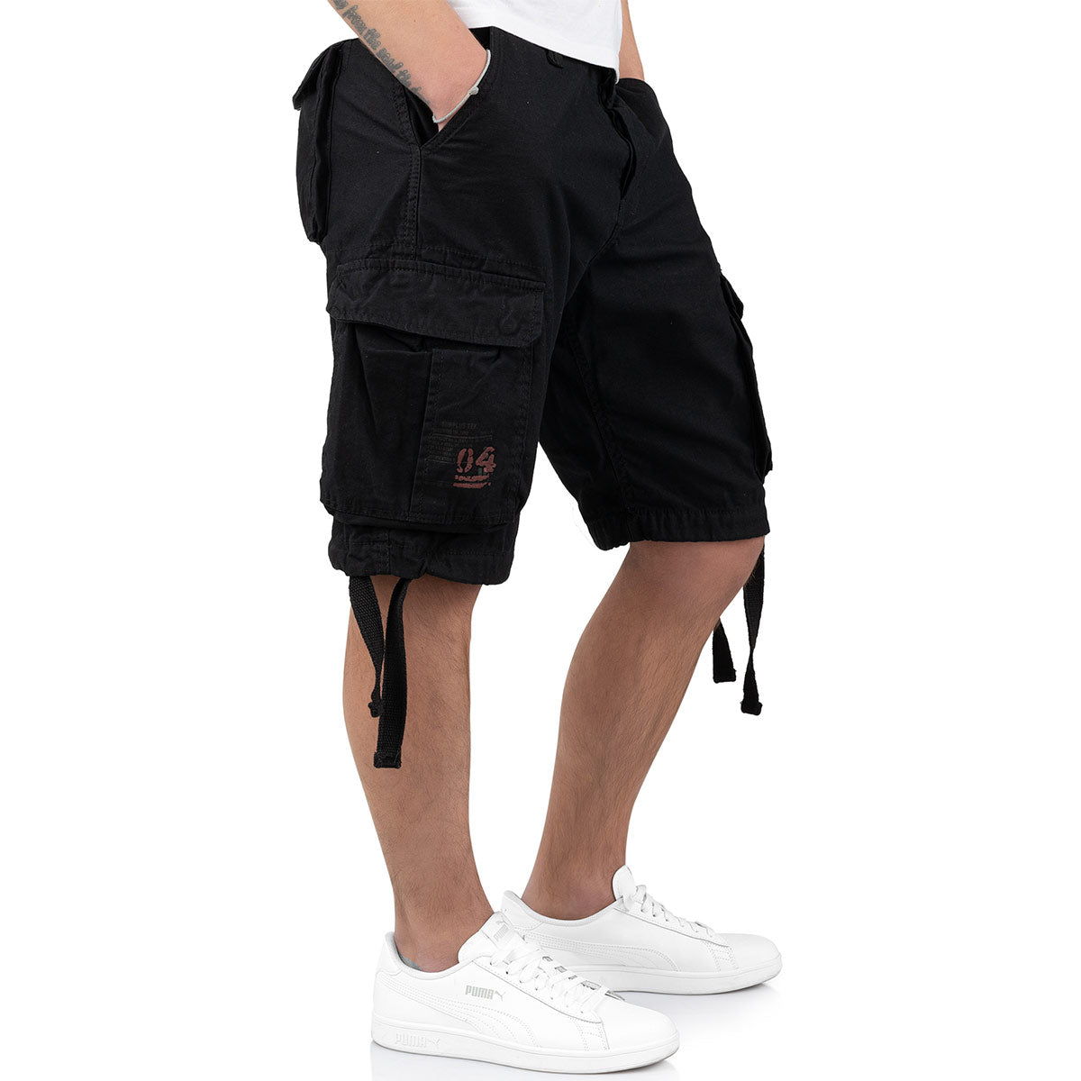 Airborne Vintage Herren Cargo Shorts Detailansicht